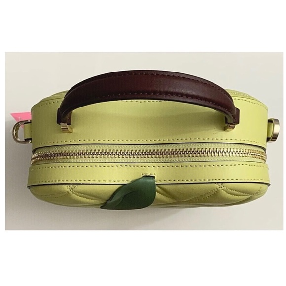NWT Kate Spade ♠️ HONEYCRISP APPLE Quilted Smooth Leather Crossbody Bag/Purse - Picture 7 of 9